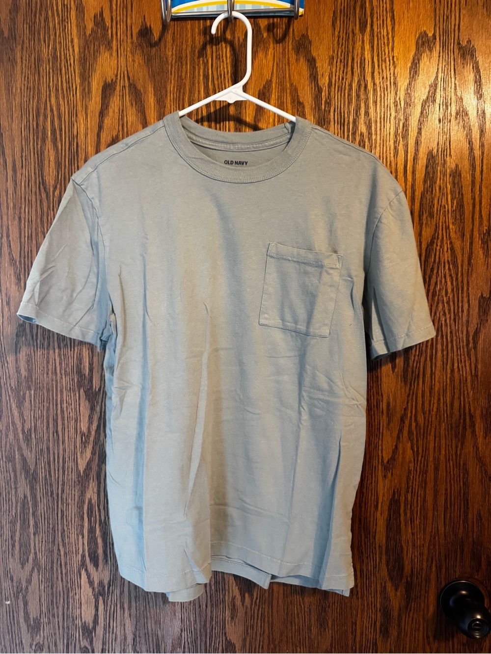 Old Navy Men's Pale Blue Short-Sleeve Pocket Tee